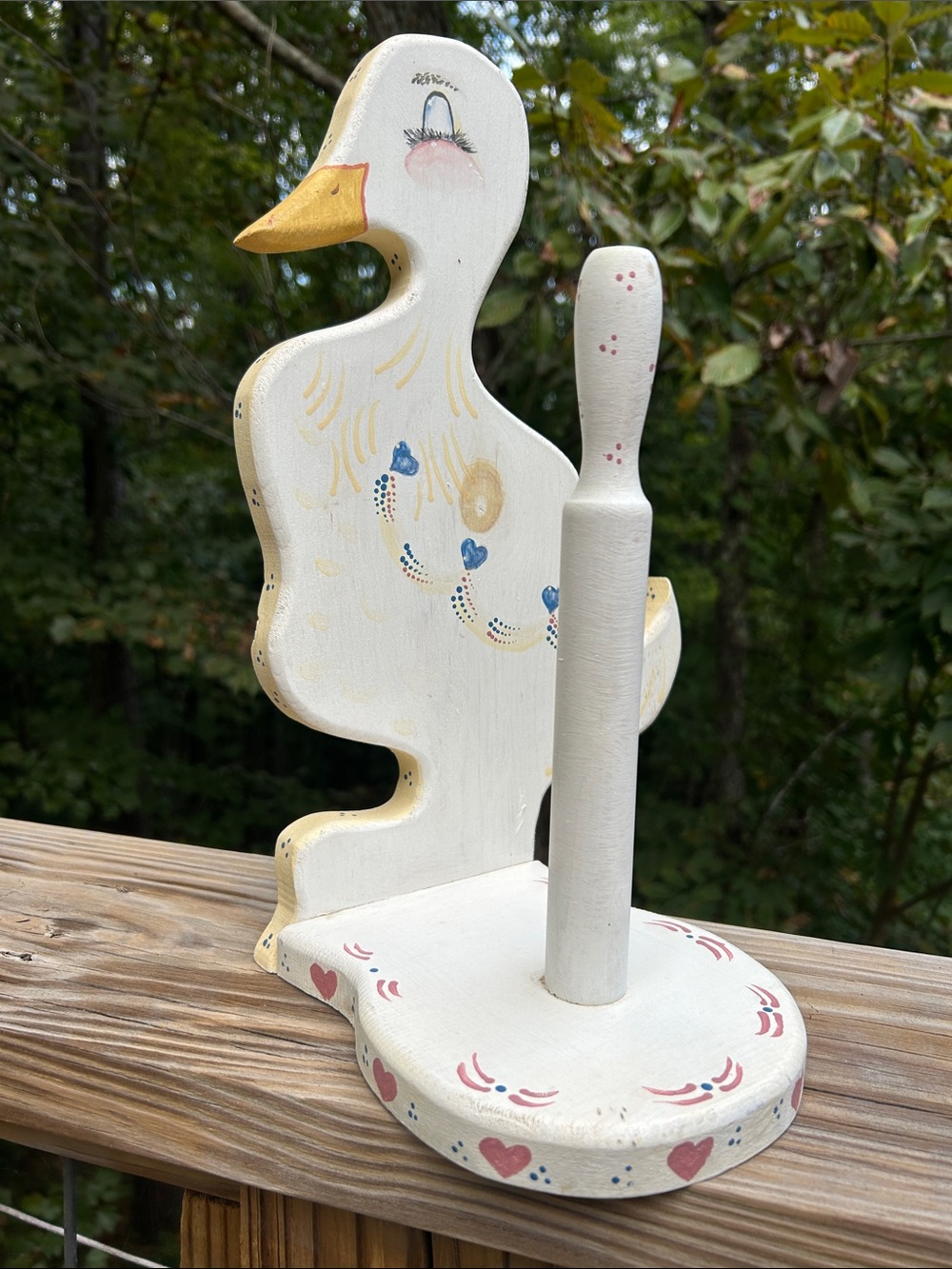 Vintage duck paper towel holder
